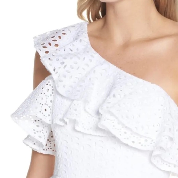 LILLY PULITZER Josie One Shoulder Eyelet Dress - Picture 3 of 9